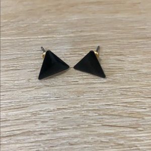 Black triangle studs